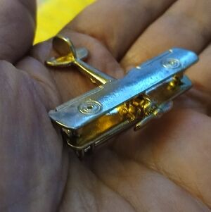 Vintage Airplane Pin Brooch Propeller Prop Plane Jewelry